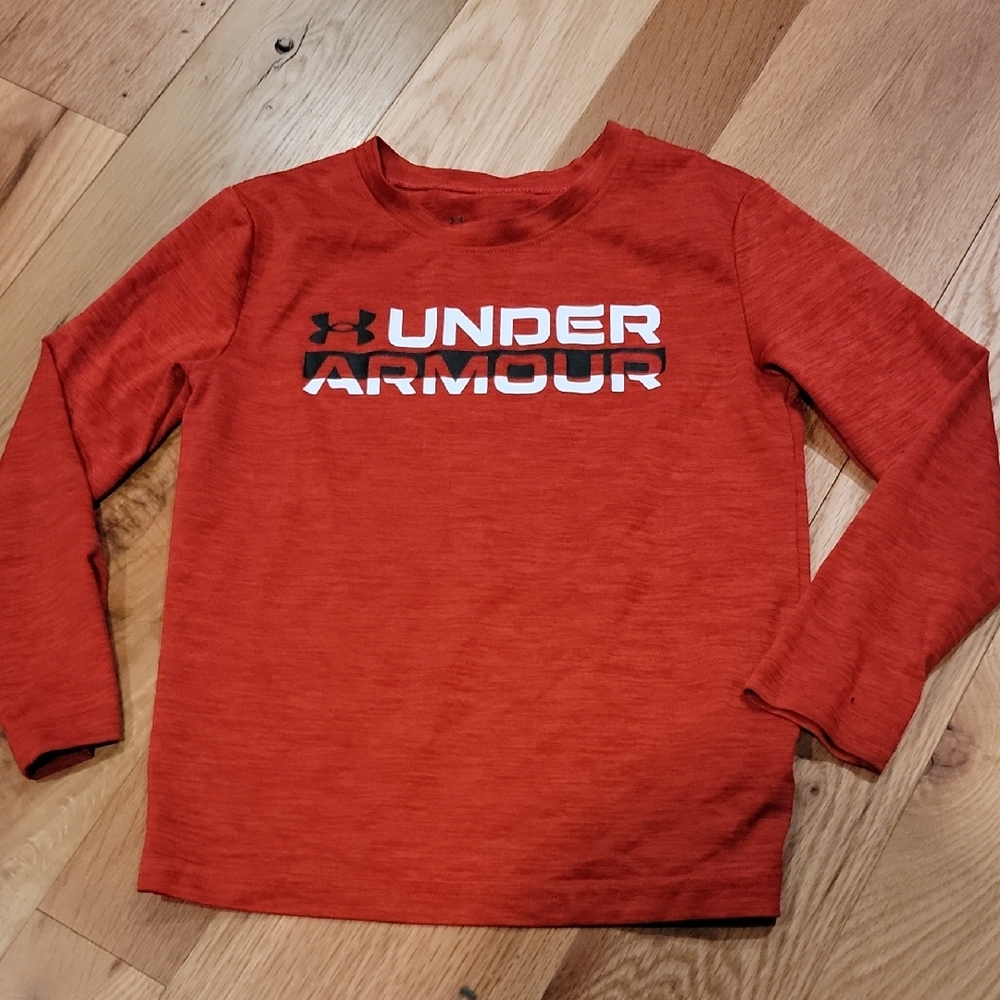 Under Armour Kids Red Long Sleeve Shirt Size 5